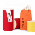 Recycled power food paper tube cardboard container with wood lid for tea oatmeal nut dry fruits